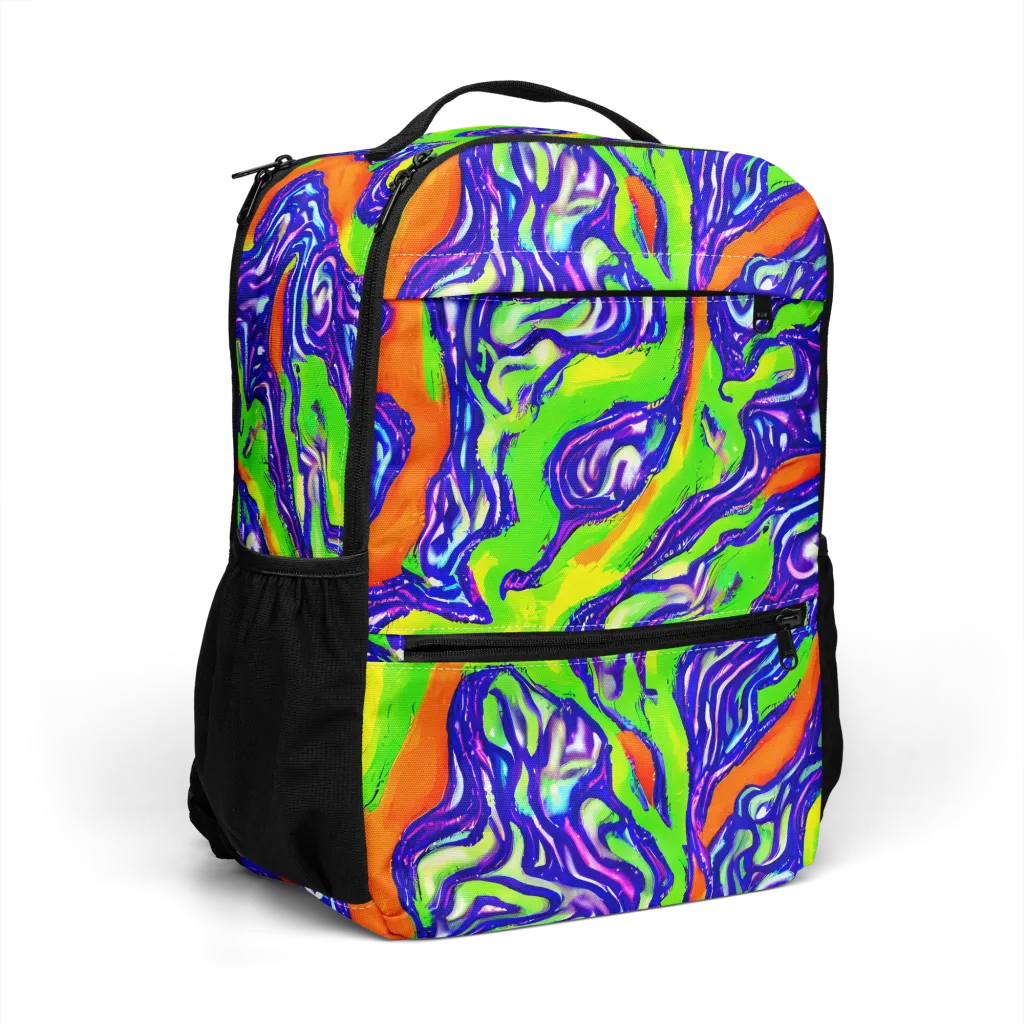 Psychic Marbling on Utility Backpack — Right Front