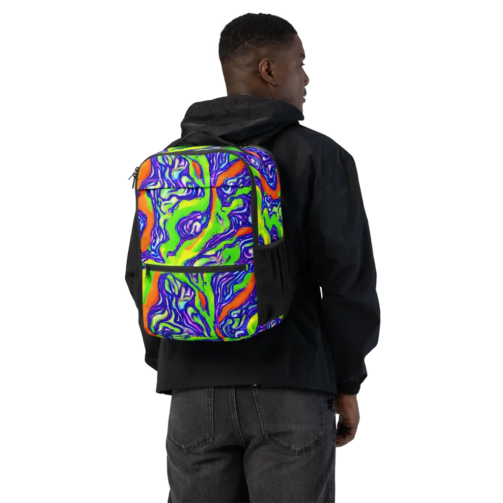 Psychic Marbling on Utility Backpack — Back