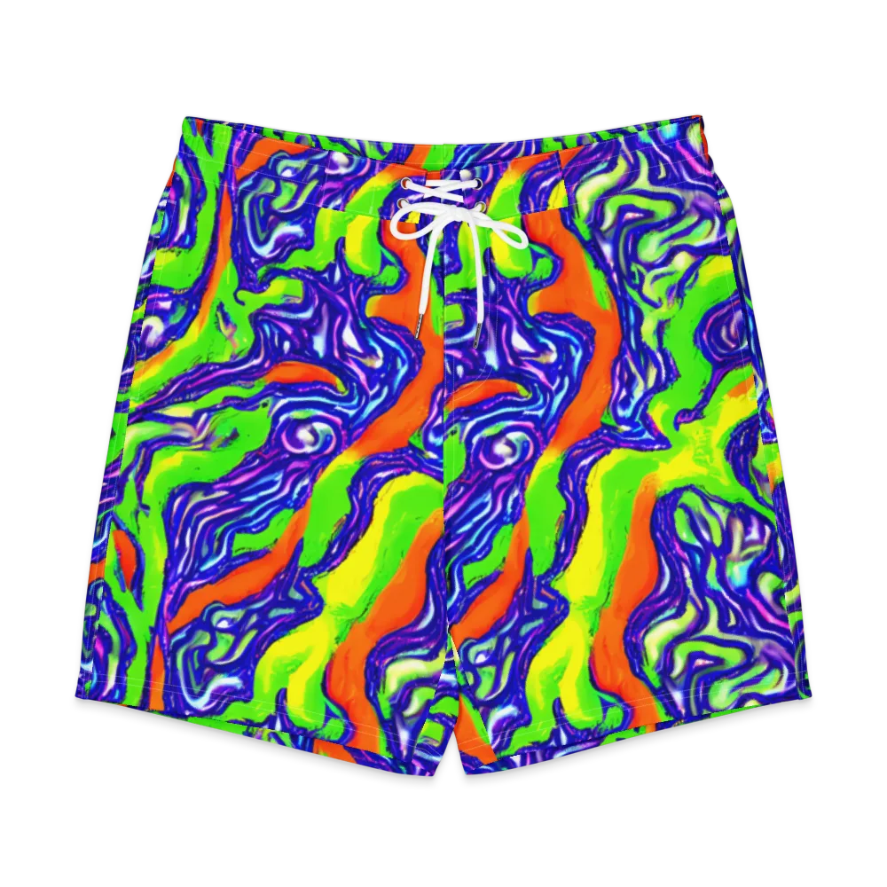 Psychic Marbling on Men's Board Shorts — Front