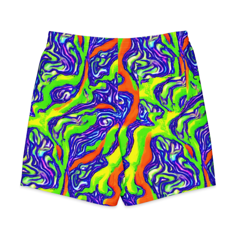 Psychic Marbling on Men's Board Shorts — Back
