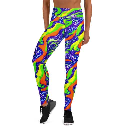 Psychic Marbling on a Yoga Leggings