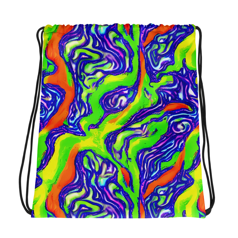 Psychic Marbling on Drawstring Bag — Photo