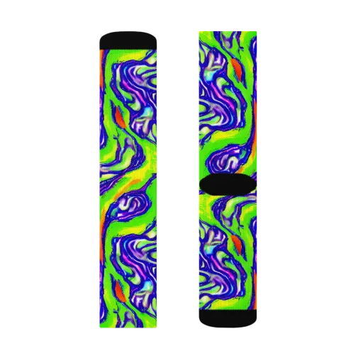 Psychic Marbling on a Socks