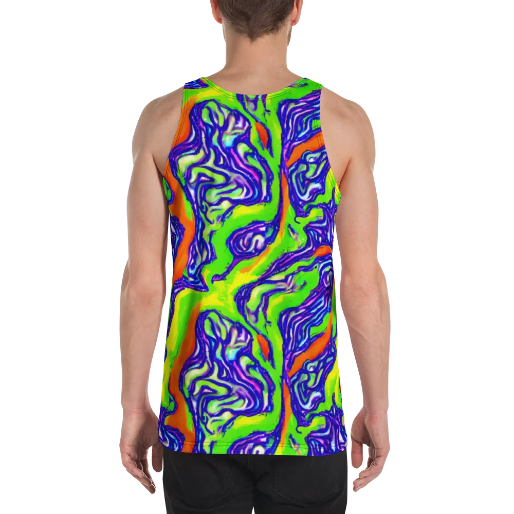 Psychic Marbling on Men's Tank Top — Back