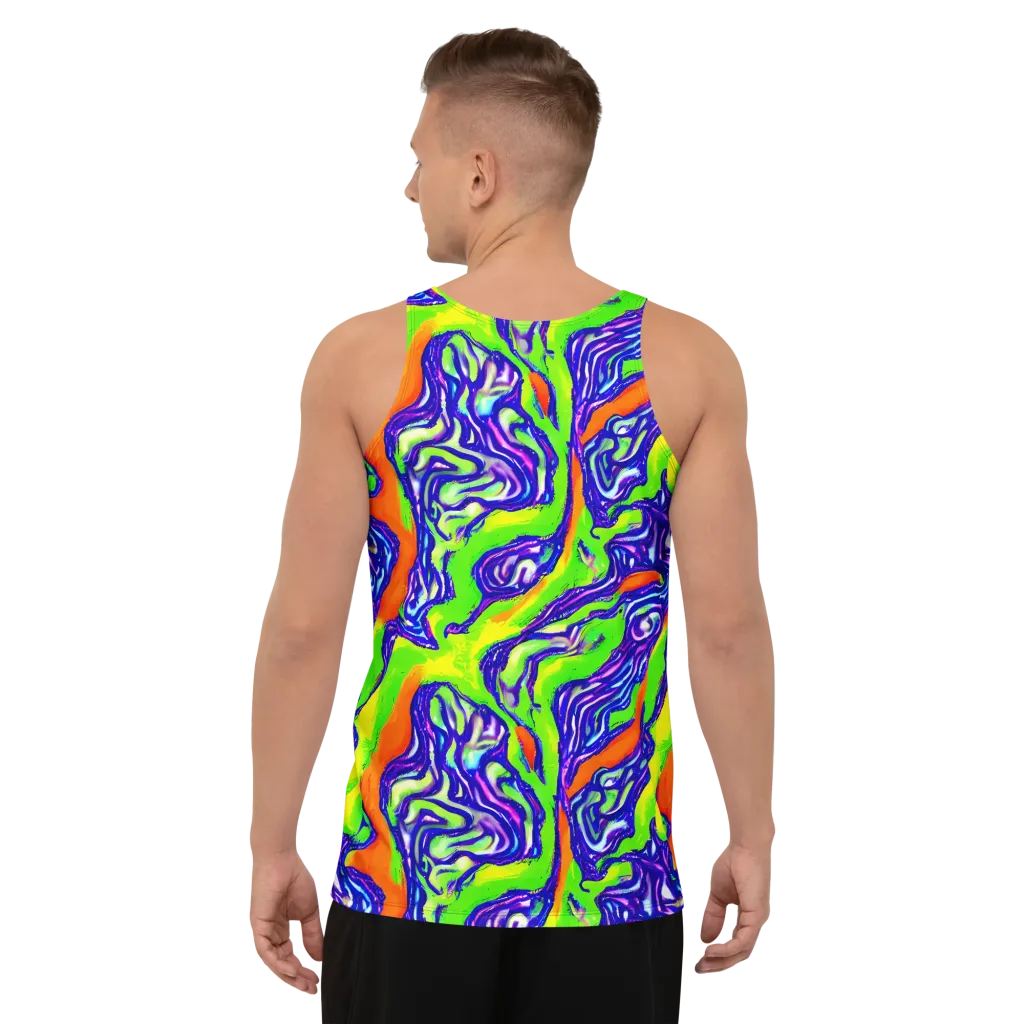Psychic Marbling on Men's Tank Top — Back