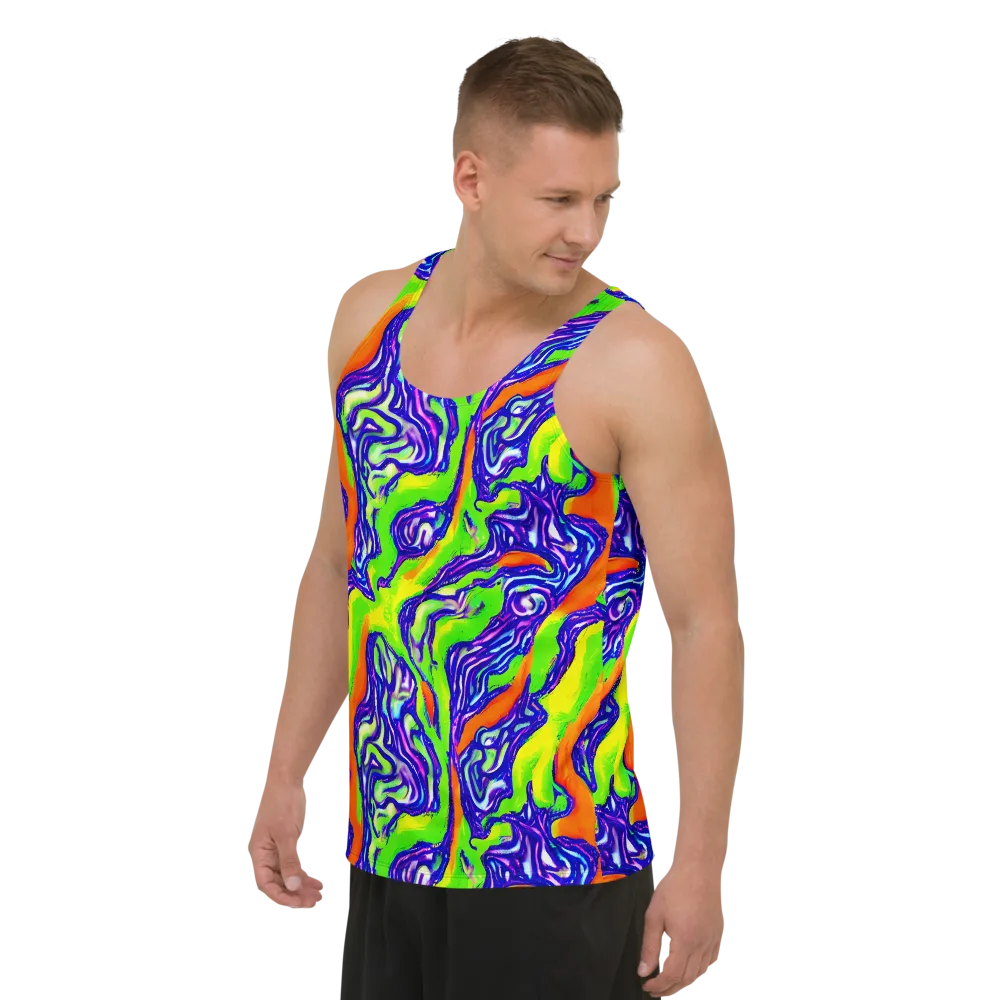 Psychic Marbling on Men's Tank Top — Left Front