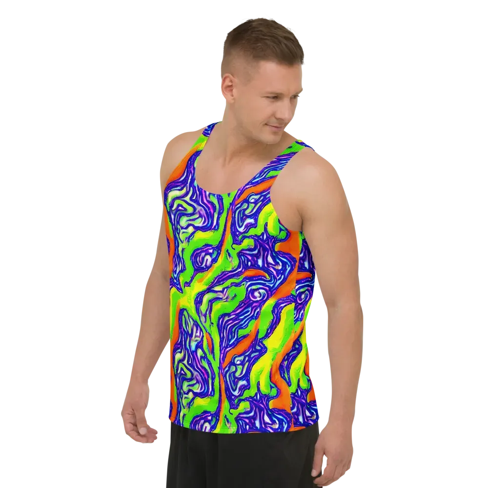 Psychic Marbling on Men's Tank Top — Left Front