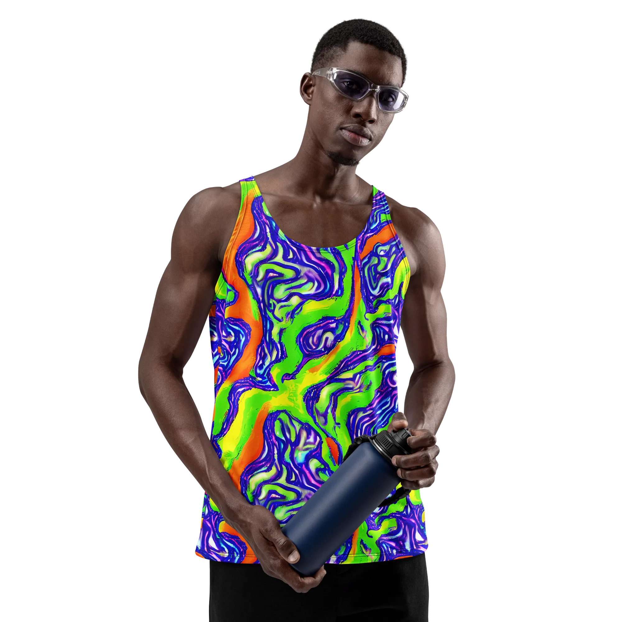 Psychic Marbling on Men's Tank Top — Front