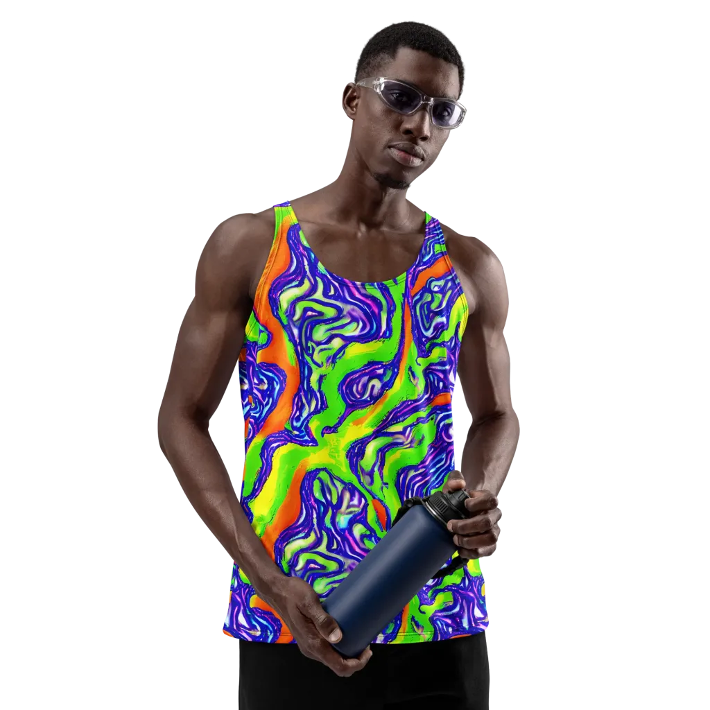 Psychic Marbling on Men's Tank Top — Front