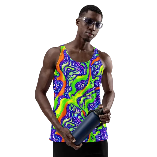 Psychic Marbling on a Men's Tank Top