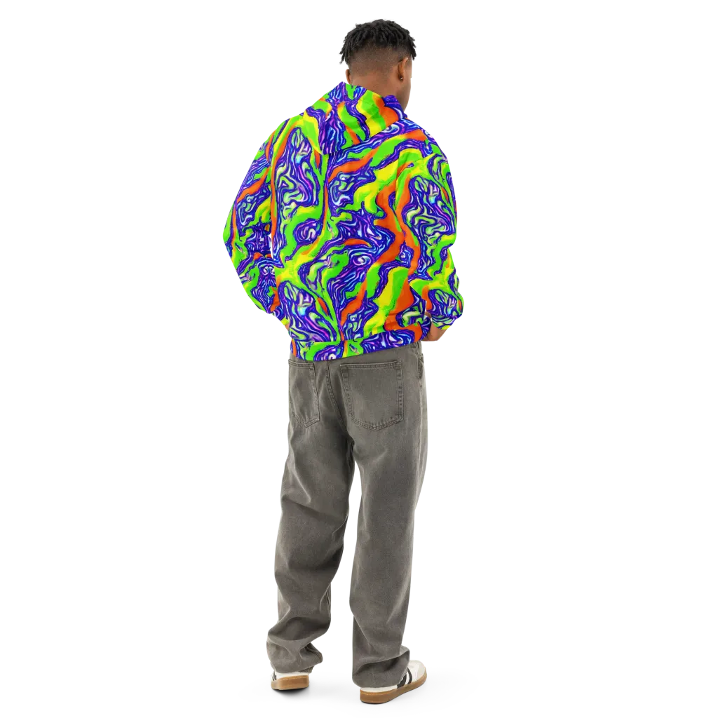 Psychic Marbling on Cotton Hoodie — Back