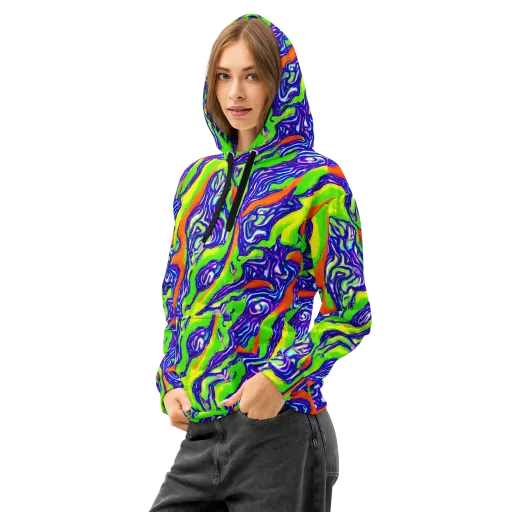 Psychic Marbling on a Cotton Hoodie