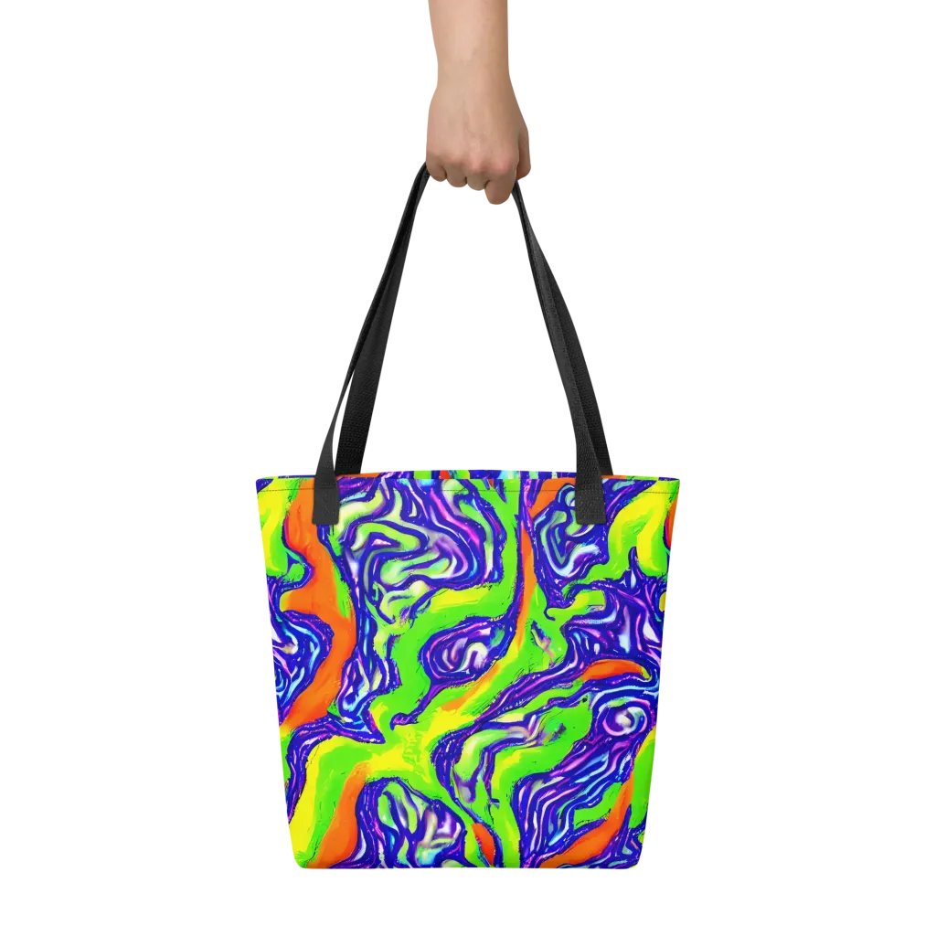 Psychic Marbling on Tote Bag — Front