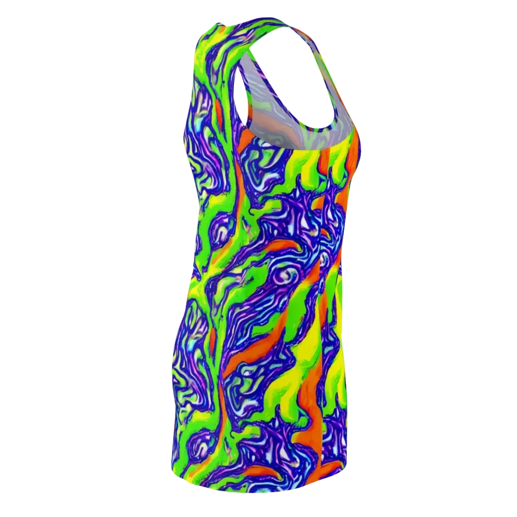Psychic Marbling on Racerback Dress — Back Side
