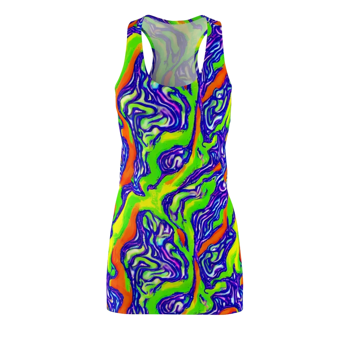 Psychic Marbling on Racerback Dress — Front