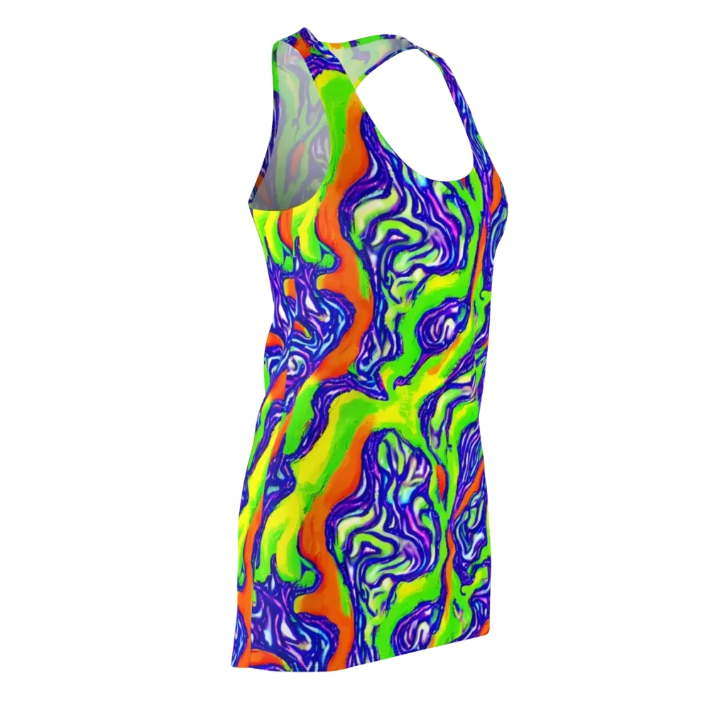 Psychic Marbling on Racerback Dress — Front Side