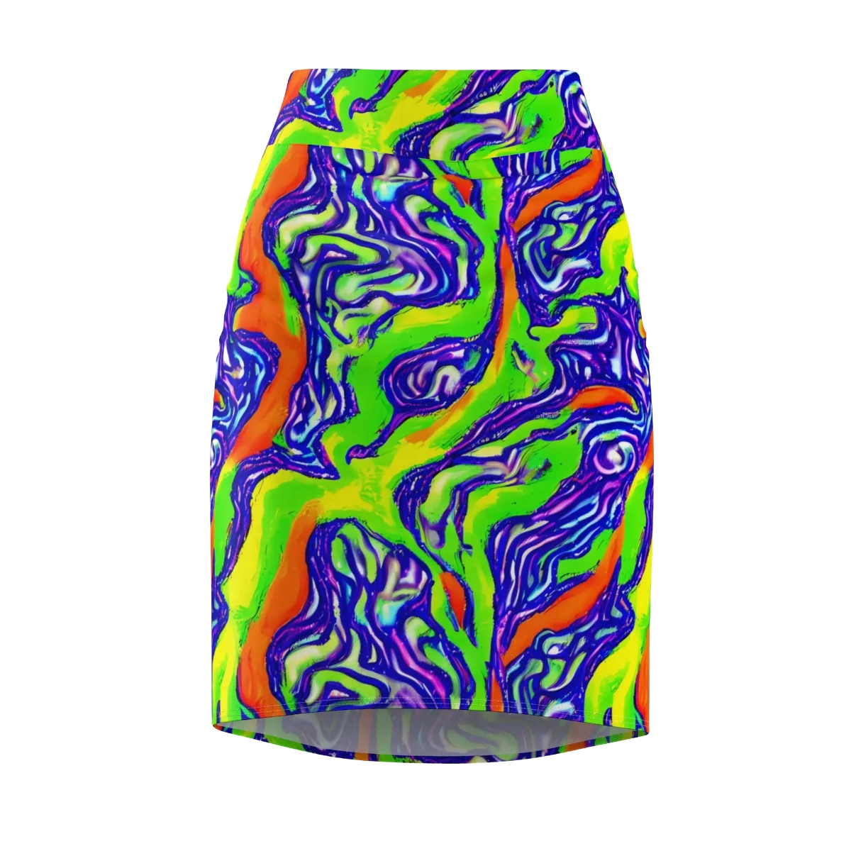 Psychic Marbling on Pencil Skirt — Front
