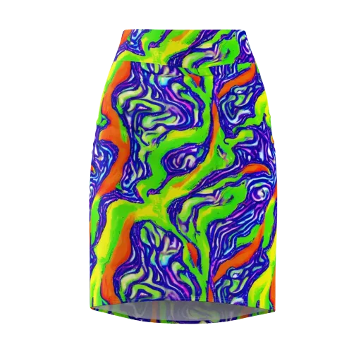Psychic Marbling on a Pencil Skirt