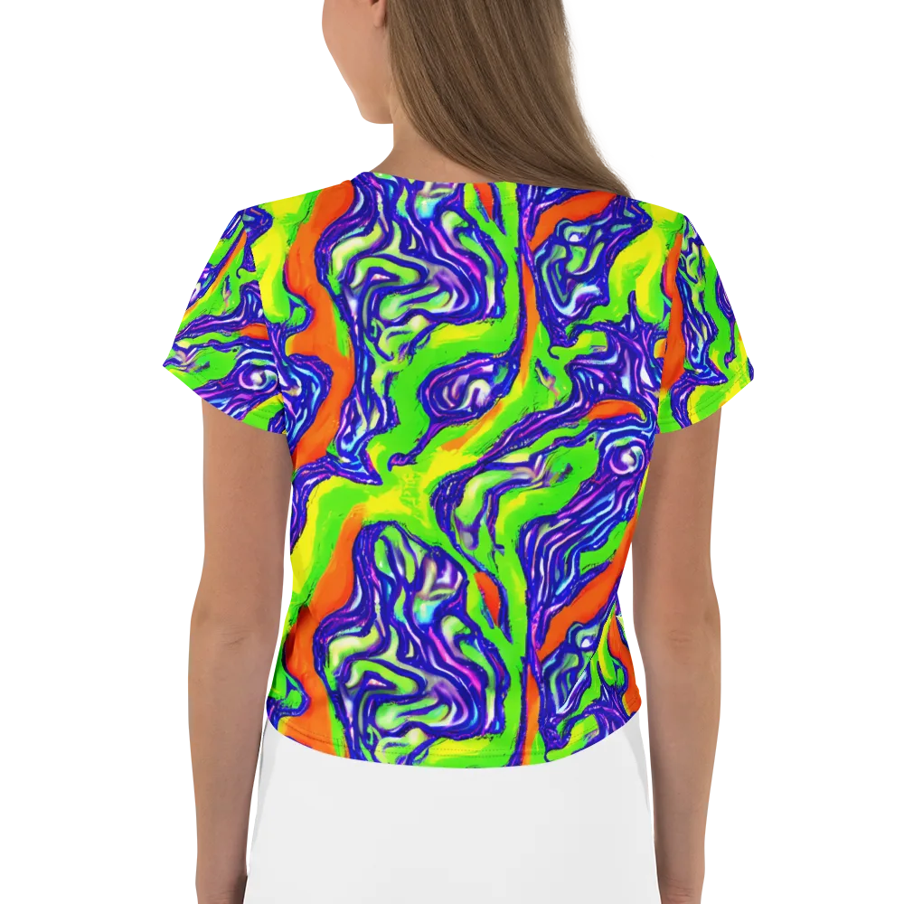 Psychic Marbling on Crop Tee — Back