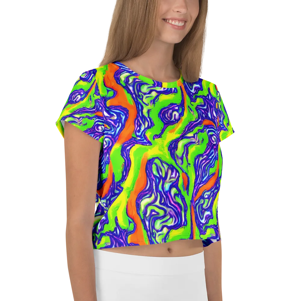 Psychic Marbling on Crop Tee — Right