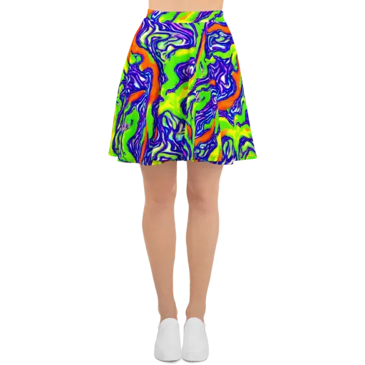 Psychic Marbling on a Skater Skirt