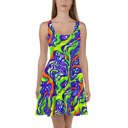 Psychic Marbling on a Skater Dress