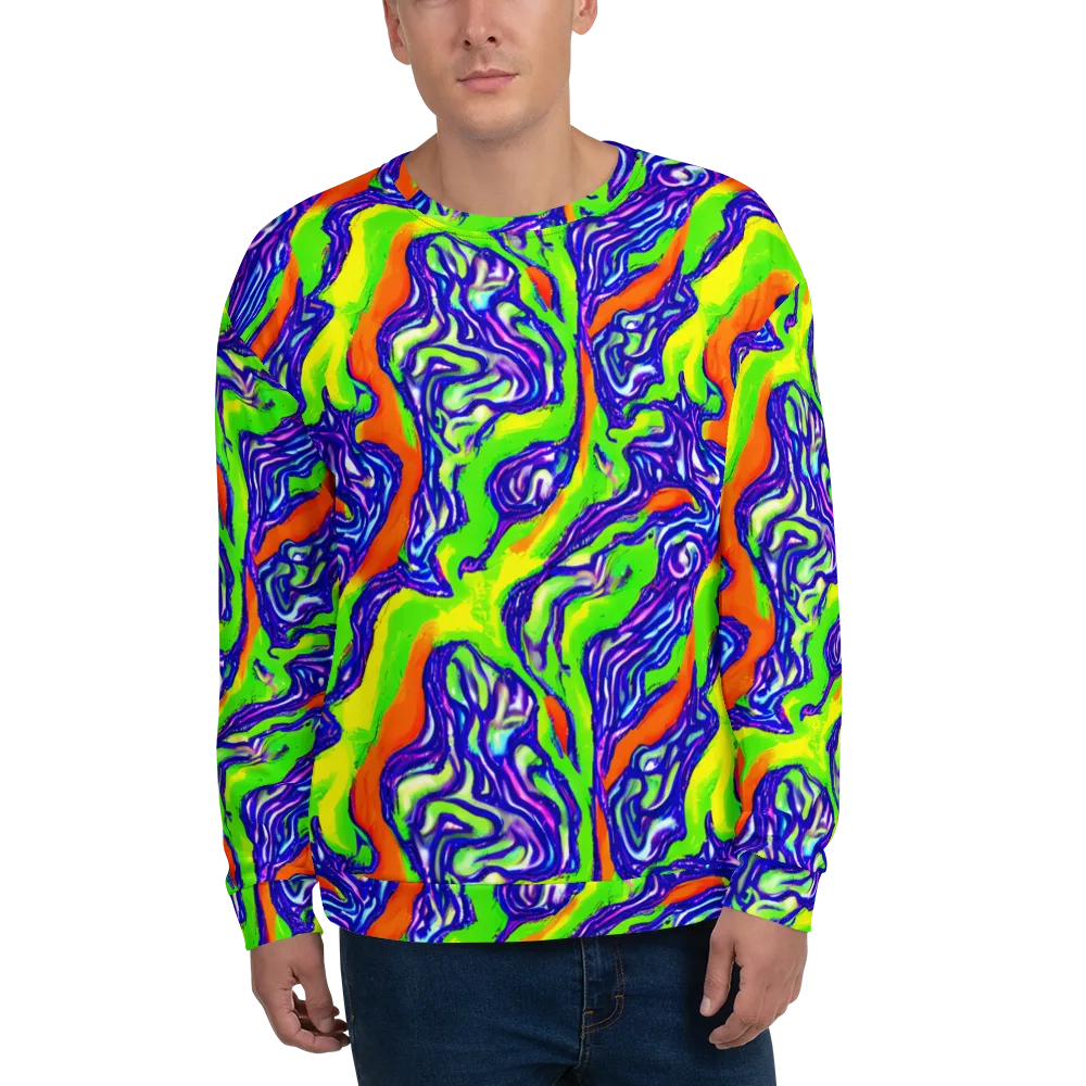 Psychic Marbling on Sweatshirt — Front