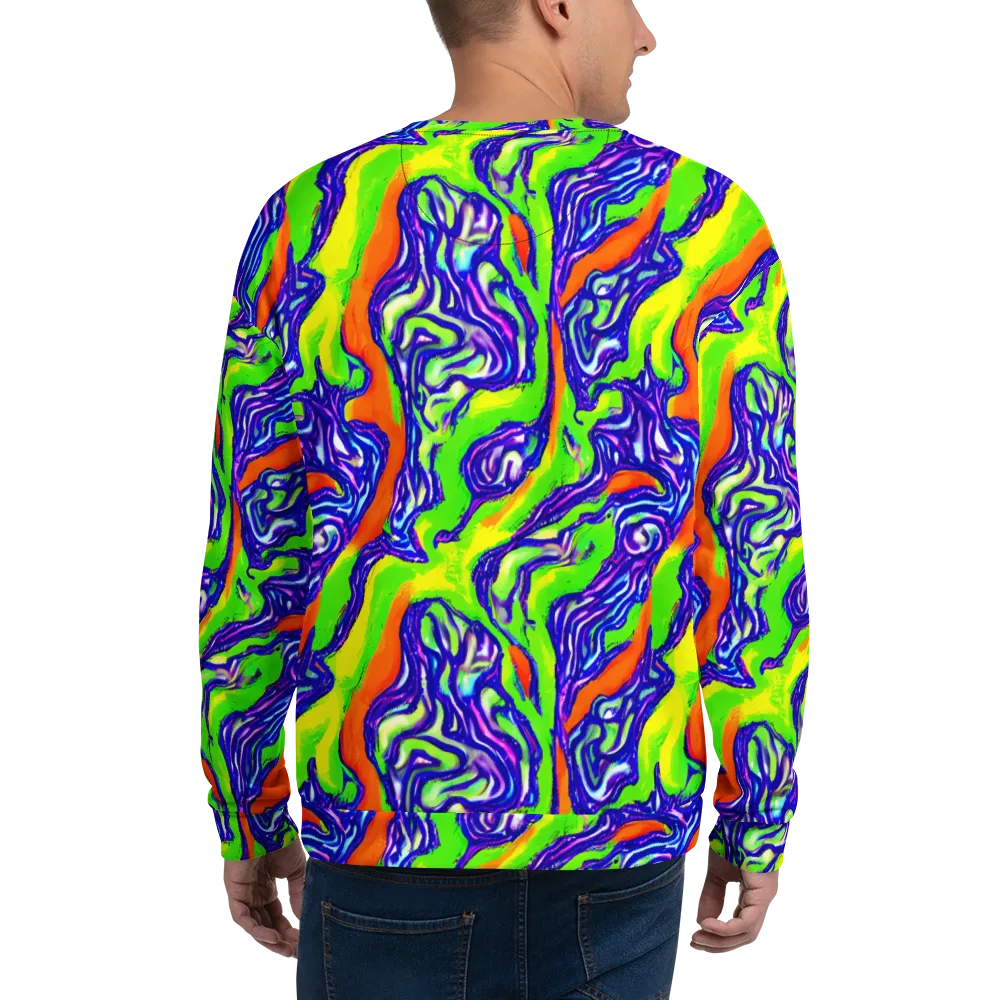 Psychic Marbling on Sweatshirt — Back