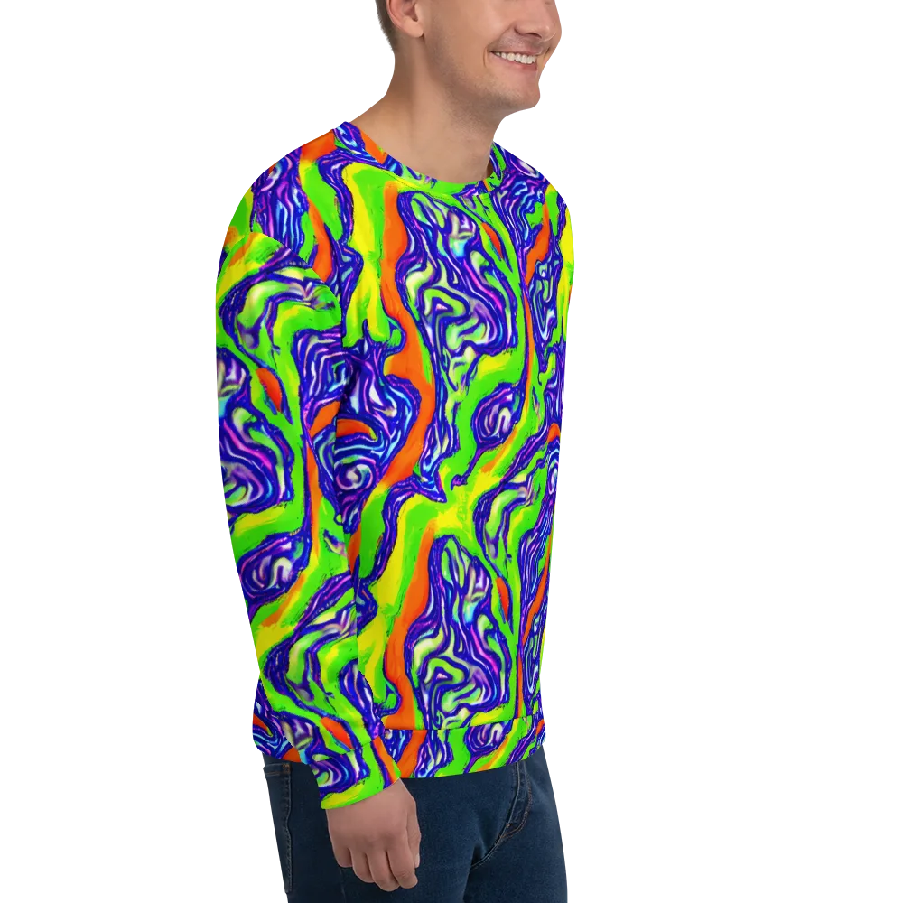 Psychic Marbling on Sweatshirt — Right Front