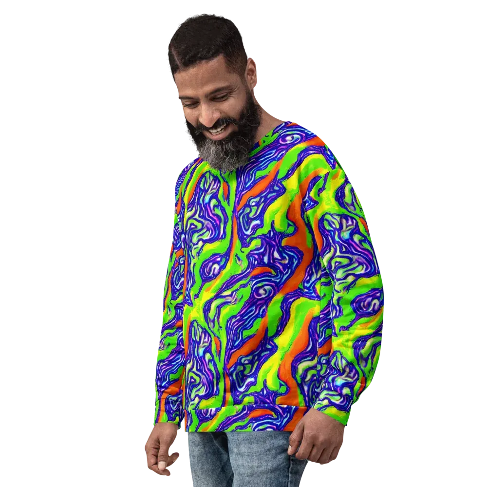 Psychic Marbling on Sweatshirt — Left Front