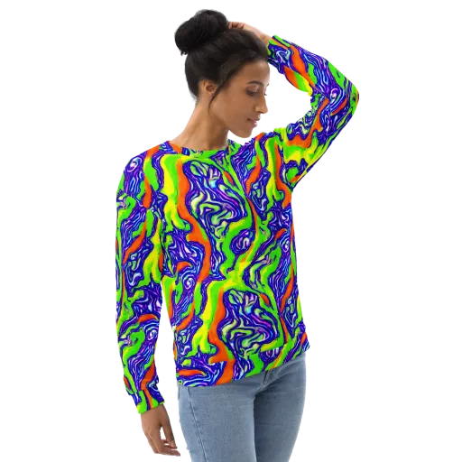 Psychic Marbling on a Sweatshirt