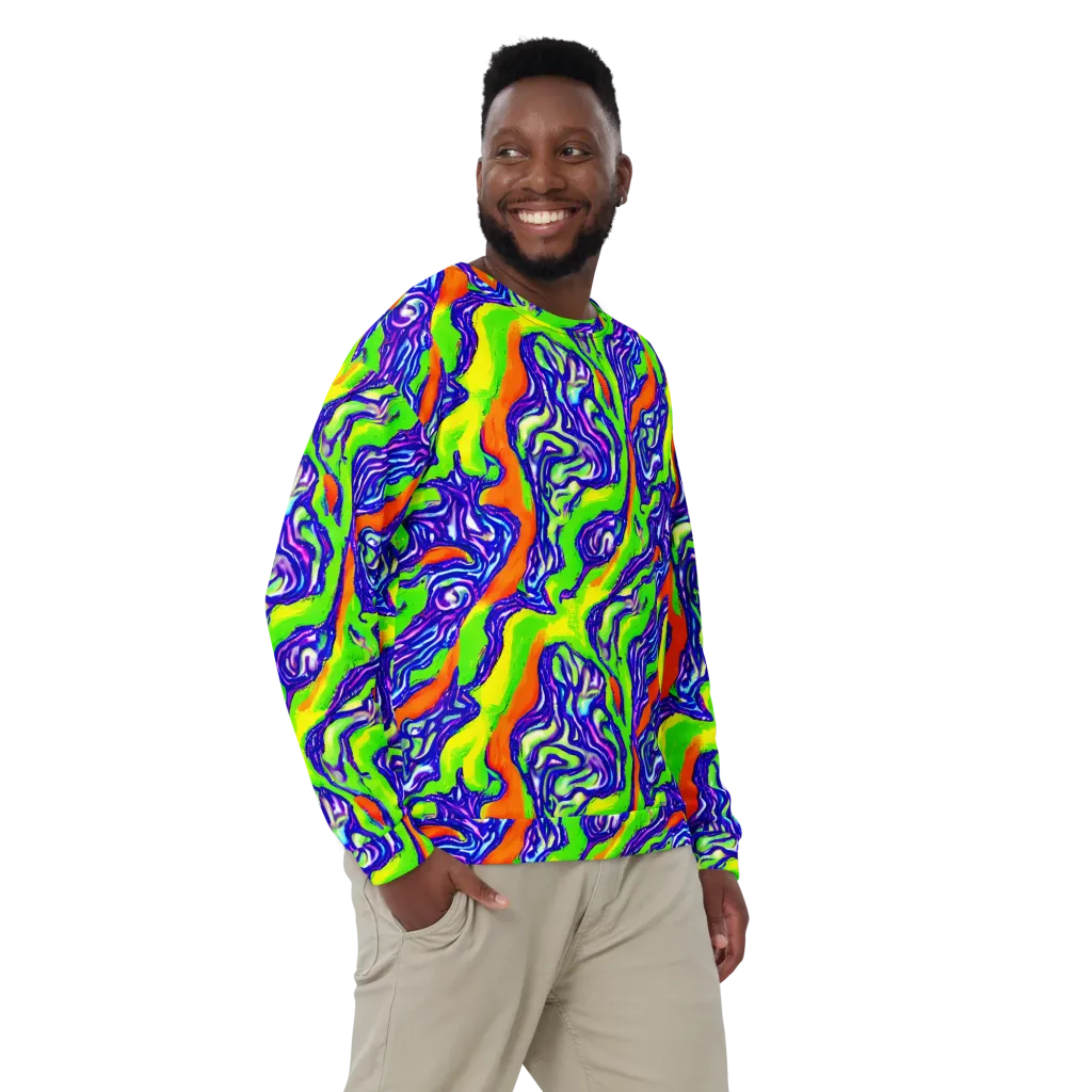 Psychic Marbling on Sweatshirt — Front