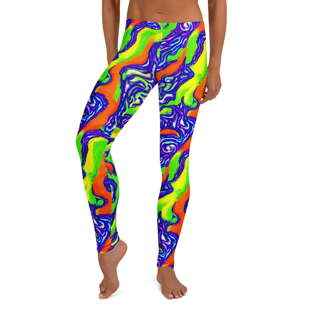 Psychic Marbling on Leggings — Front