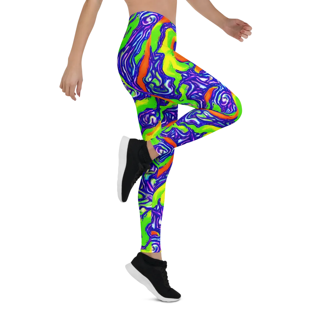 Psychic Marbling on Leggings — Right