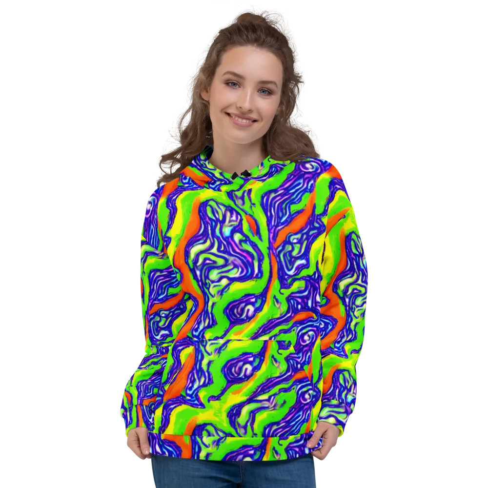 Psychic Marbling on Hoodie — Front