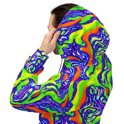 Psychic Marbling on a Hoodie
