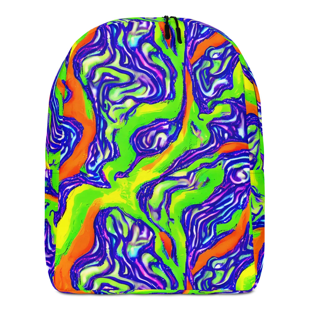 Psychic Marbling on Minimalist Backpack — Front