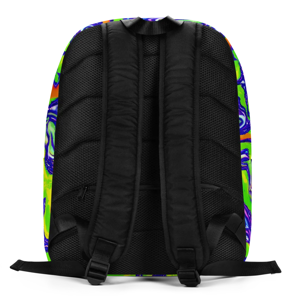 Psychic Marbling on Minimalist Backpack — Back