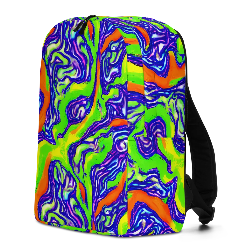 Psychic Marbling on Minimalist Backpack — Left
