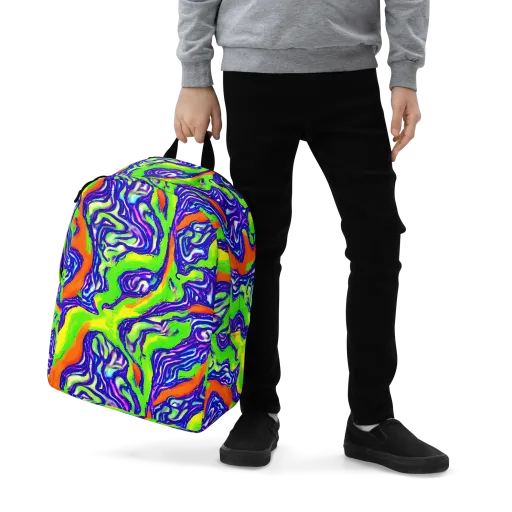 Psychic Marbling on a Minimalist Backpack