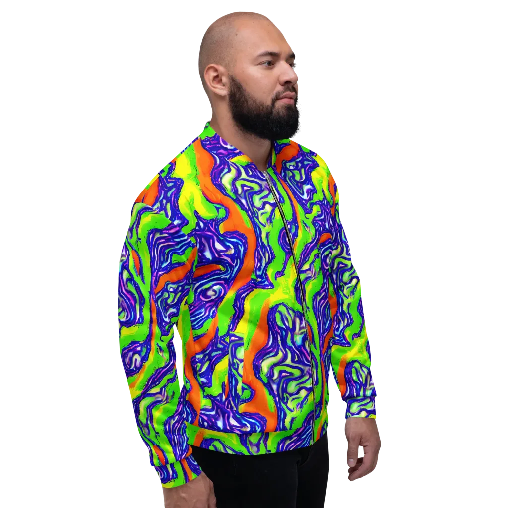 Psychic Marbling on Bomber Jacket — Right