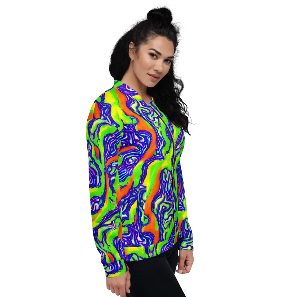 Psychic Marbling on Bomber Jacket — Right