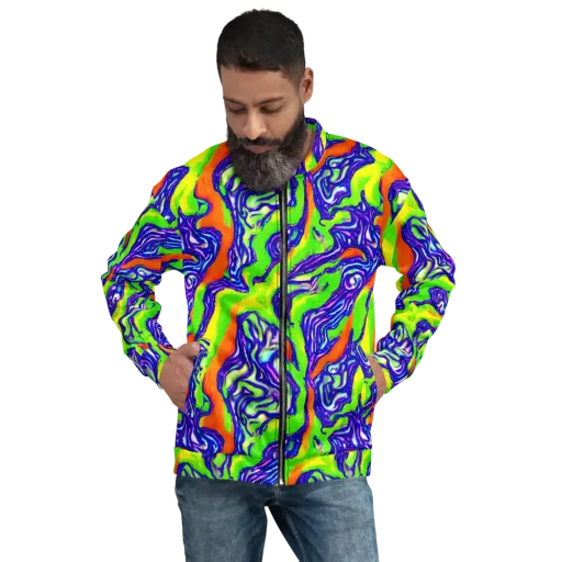 Psychic Marbling on a Bomber Jacket