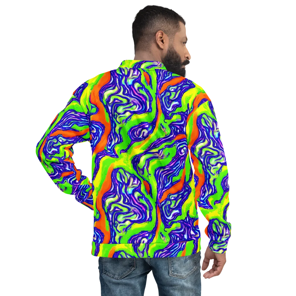 Psychic Marbling on Bomber Jacket — Back