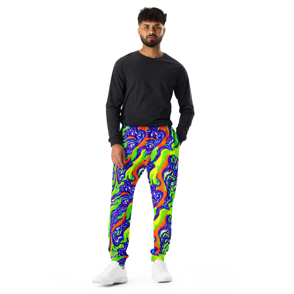 Psychic Marbling on Men's Joggers — Front
