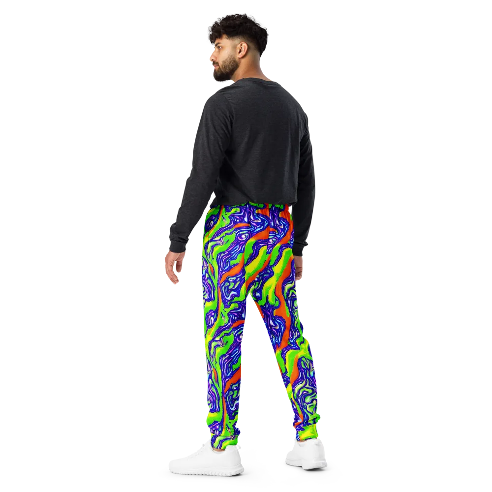 Psychic Marbling on Men's Joggers — Back