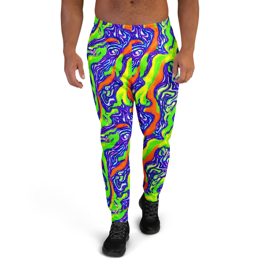 Psychic Marbling on Men's Joggers — Front