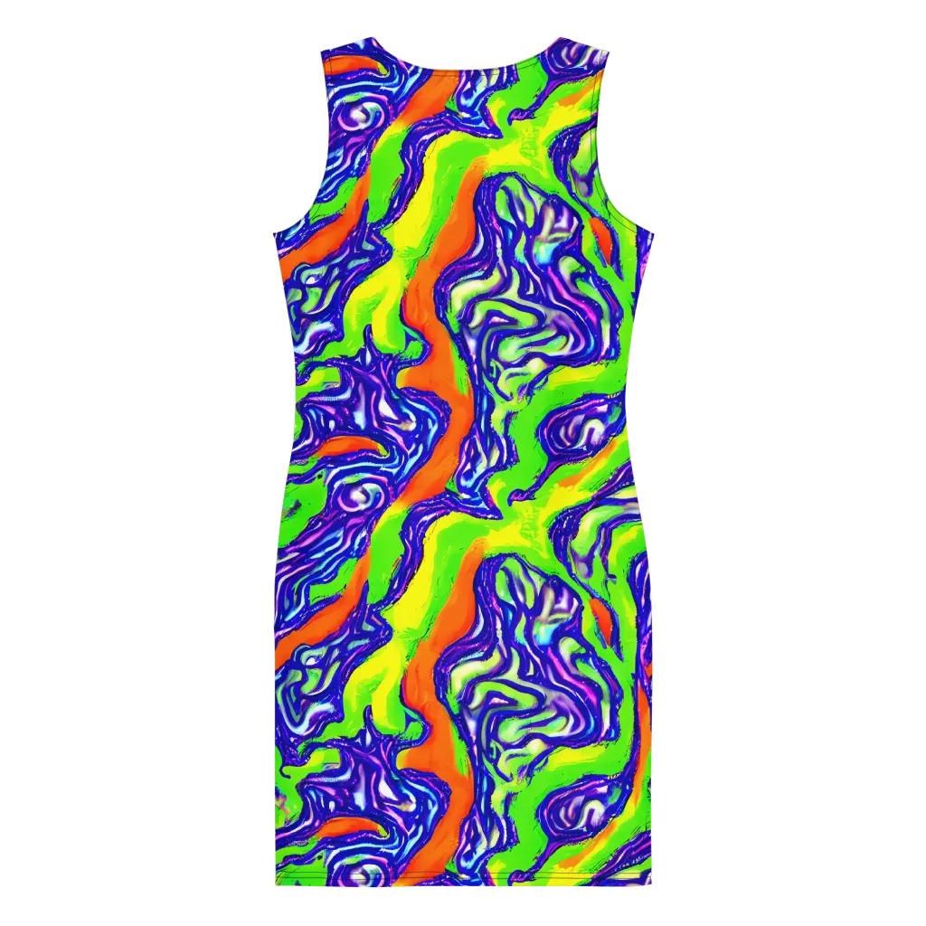 Psychic Marbling on Bodycon Dress — Back