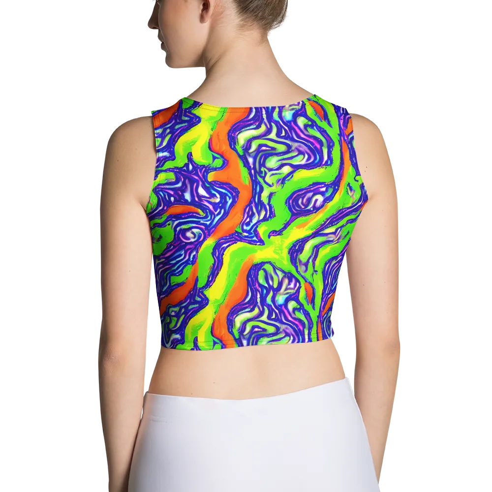 Psychic Marbling on Crop Top — Back