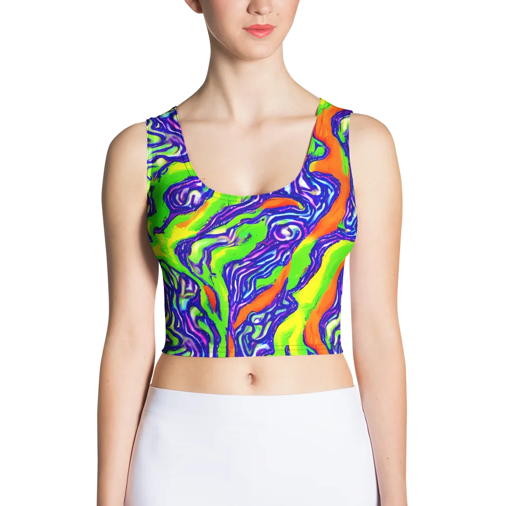 Psychic Marbling on Crop Top — Front